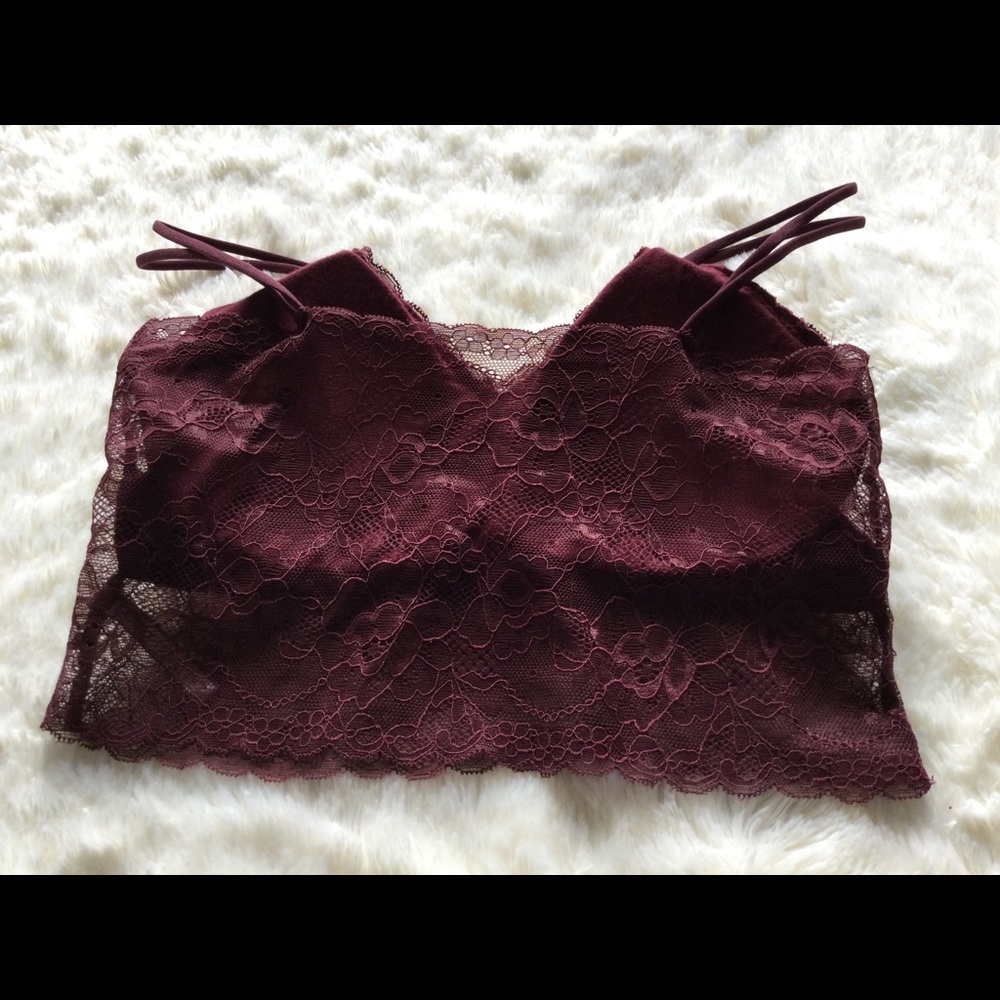 ♥️Body Frosting♥️ | Longline Lace Bralette - Berry - Picture 4 of 13
